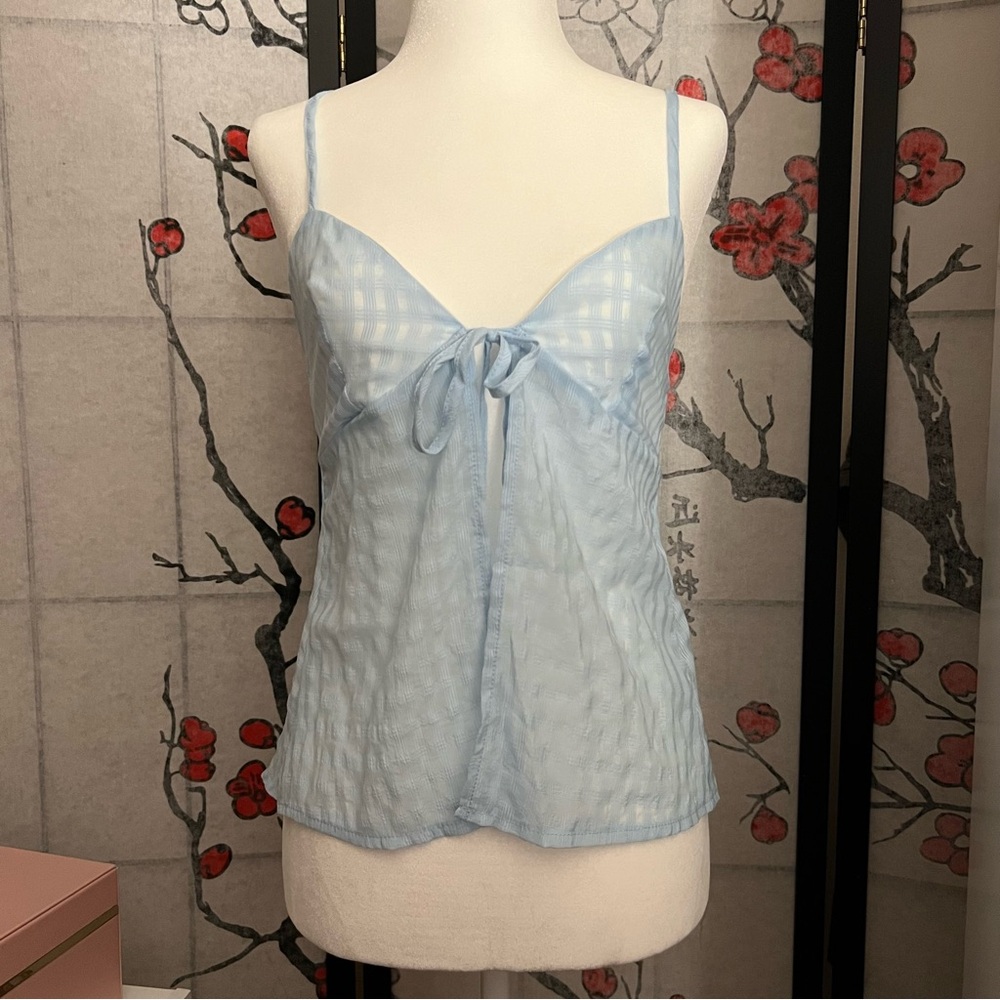 Sky Blue Camisole with Bow Detail